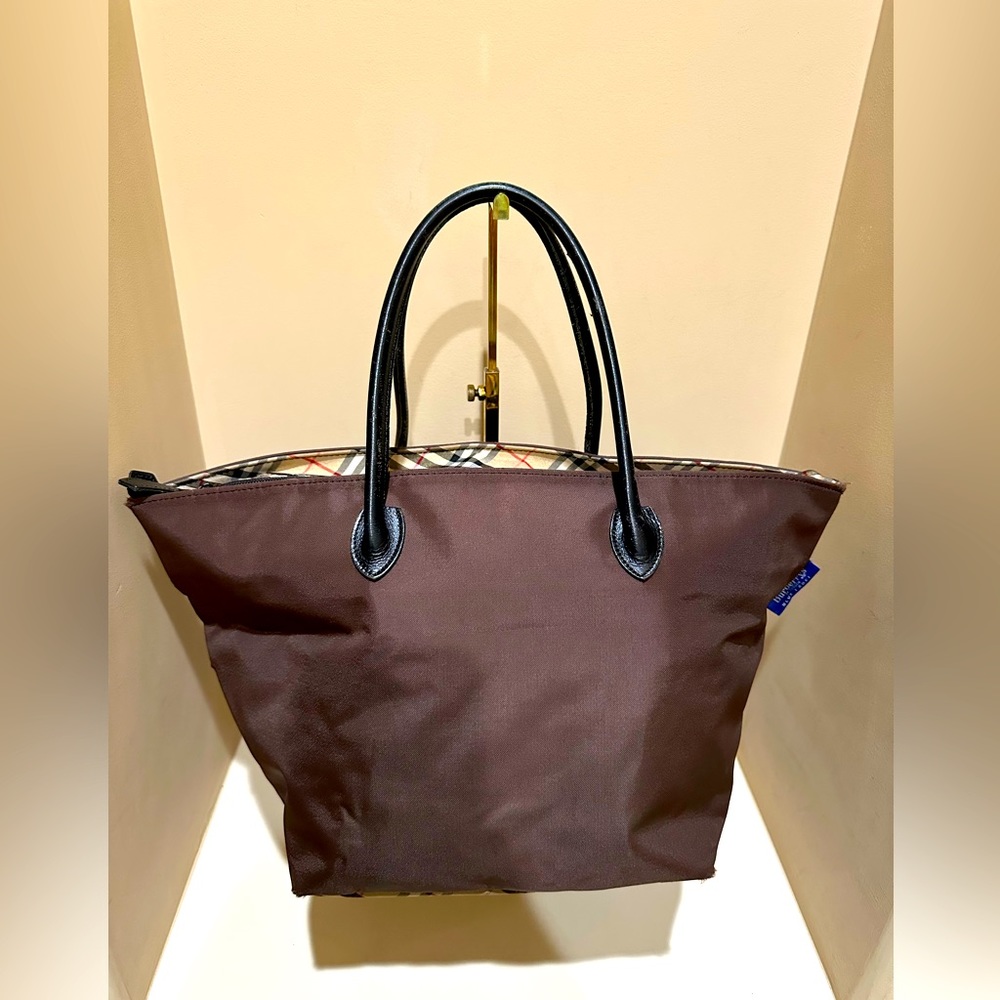 Burberry Of London Brown Nova Checked Classic Tote